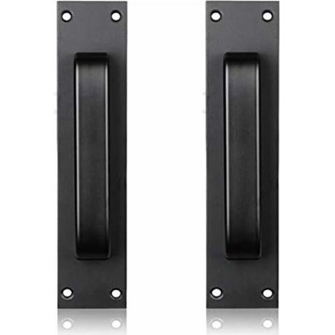 Aluminum Alloy Door Handle Glass Door Handle Aluminum Door Handle Glass Mounted and Kitchen Plastic(Black) (1/5)