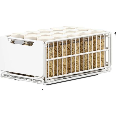 Organisateur de tiroir, design coulissant, haute capacité de charge, Blanc-a, 30cm (1/2)