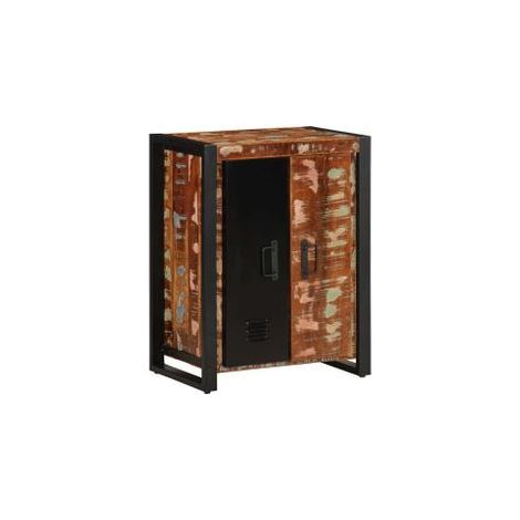 Buffet multicolore 55x35x70 bois massif récupération (1/5)