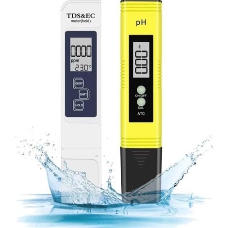 Pool-pH-Tester, 4-in-1-elektronisches Messgerät PH TDS Wasserqualitätstester Temperatur mit LCD-Anzeige Test für Trinkwasser, Aquarien, Hydrokultur, Schwimmbäder