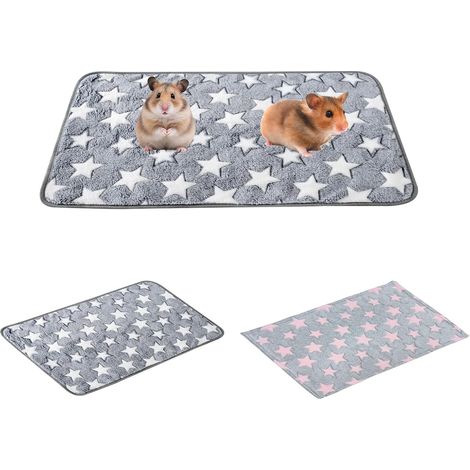 2 Tapis pour cage, absorbant, lavable, réutilisable, petits animaux, 70x50cm (1/5)