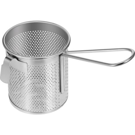 Chinesisches Fondue-Sieb aus Edelstahl mit Haken und feinem Sieb für die Fonduezubereitung (1/5)