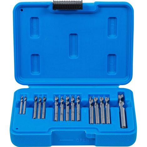 BGS Juego de brocas para remaches ciegos HSS 2,4 - 6,4 mm 15 piezas - 2097 (1/4)