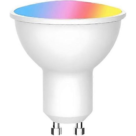 Ampoule LED connectée Tuya WiFi GU10, intensité variable, 6 W, 220 V, compatible avec l'application Smart Life et Alexa/Google (1 pièce). (1/5)
