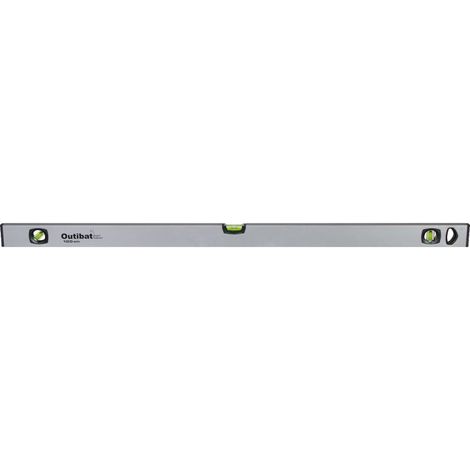 Niveau à bulle aluminium 100 cm – Précision 1 mm/m – 3 fioles dont 1 à 45° – Usage professionnel – Outibat