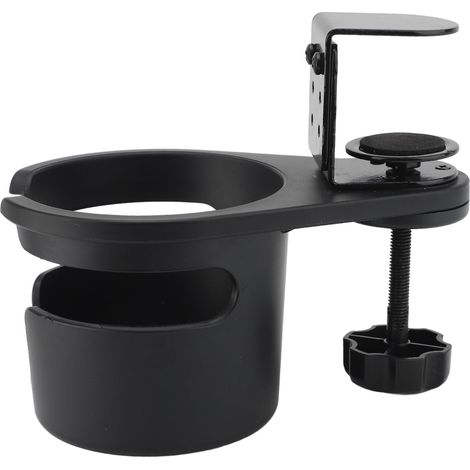 Portavasos giratorio para la oficina: soporte universal para tazas, botellas y garrafas de agua (ABS y metal, 10 cm de diámetro). (1/5)