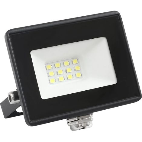Faro LED SMD 10W 6500K 120° IP65 nero esterno Polux (1/2)