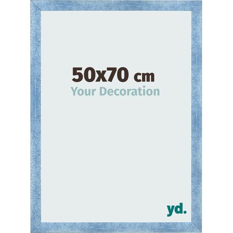 yd. - Cadre photo 50x70 - Bleu Brillant Patine - MDF - Pisa (1/5)