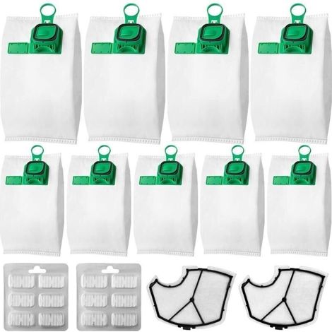 10 sacchi per aspirapolvere Lutin VK140 VK150 con filtri (1/3)