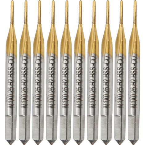 10 tarauds M1x0,25 à filetage grossier, forets HSS conformes à la norme japonaise pour la fabrication de machines de réparation de vélos (1/5)