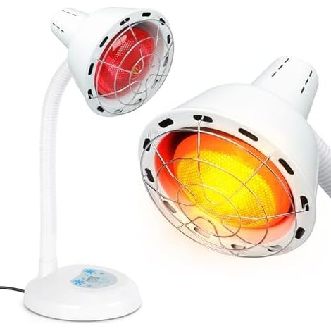 Lampe infrarouge 275W, 10 températures, minuterie  40–100°C, 5–30 min, anti-brûlure, 360°, détente à domicile (1/5)