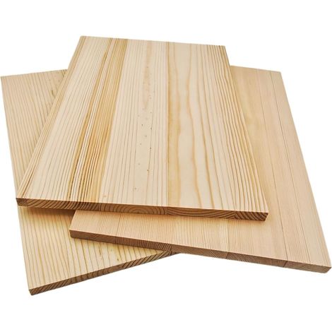 Lot de 3 planches de bois rectangulaires en bois brut pour travaux manuels, 30 x 20 x 1 cm, blocs de bois vierges pour sculpter, peindre et brûler (1/5)