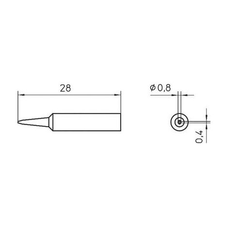 Weller XNT H punta para soldador cuchilla 0,8 mm
