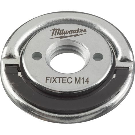 Accessoire pour meuleuse Milwaukee fixtec nut m14 changement sans outil trous clés intégrés (1/2)