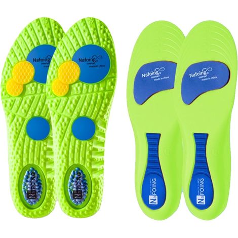 Plantillas con absorción de impactos y soporte para el arco del pie, 2 pares, talla EU37-38 (240 mm) (1/2)