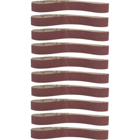 Papier de Ponceuse à Bande, Bandes Abrasives Bande de Ponçage Meulage Polissage Sangles de Papier de Verre 10 Pièces Bande Abrasive d'alumine pour le Ponçage du Bois et de la (1/5)