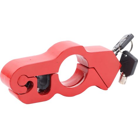 Antivol Guidon Rouge Aluminium Alliage Anti Vol Solide Moto Vélo Électrique (1/5)