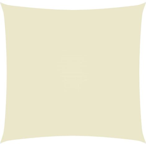 Voile de parasol Tissu Oxford carré 4x4 m Crème (1/5)