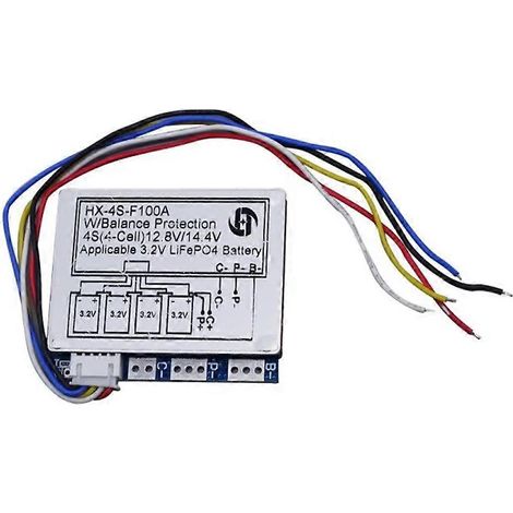 Carte de protection pour batterie lithium-ion LiFePO4 4S 100A 12,8V avec fonction d'équilibrage égaliseur BMS professionnel pour LiFePO4 (1/5)