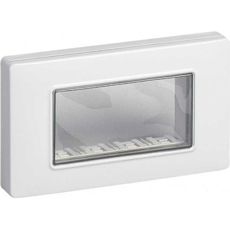 14944.01 Capot mural IP55 4 modules avec vis blanc