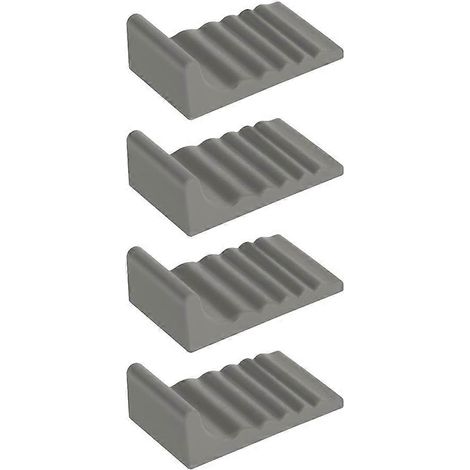 Trash Can mur protecteur et Stop Moving Backward, lot de 4 pièces Silicon Trash Can Bumper, mur Spacer Garbage bac (1/5)