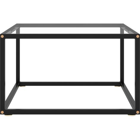 Maison Exclusive - Couchtisch Schwarz mit Hartglas 60x60x35 cm