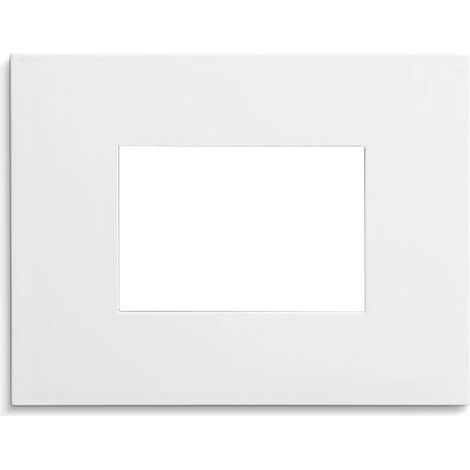 Placca 3 moduli Snow White effetto satinato serie Pixia Master 14PX103