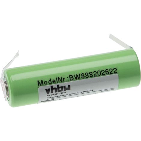 vhbw Akku Ersatz für Panasonic WER211L2508 für Rasierer (2500 mAh, 1,2 V, NiMH) (1/2)