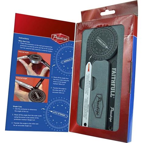 Faithfull Prestige Black Aluminum Mitre Saw Protractor (Model FAIMSPCNC) (1/4)
