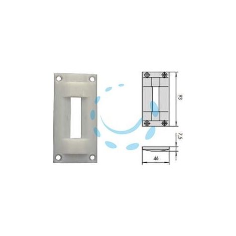 CONTROPIASTRA IN NYLON 06062 - mm.46x93 spessore mm.7,5 (06062)