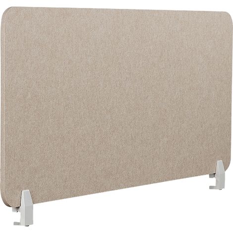 Schermo da tavolo PET Pannello acustico Tessuto imbottito 120 x 50 cm Beige Split (1/5)