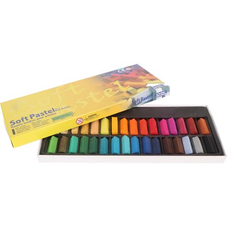 32 teintes de pastels secs pour artistes, bâtonnets de craie tendre pour projets créatifs, dessin, estompage, superposition et ombrage. (1/5)