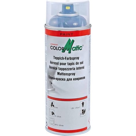 COLORMATIC - Peinture pour tapis de sol textile noir - aérosol de 400ml - 369056 - Ce produit de marque COLORMATIC est neuf.