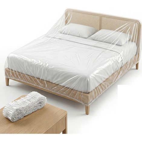 Housse Canapé Imperméable Transparent Housse Protection Canapé Housse Meuble Anti Poussière Housse Canapé Anti Glisse pour Canapé 2 Places Lit Double (1/4)