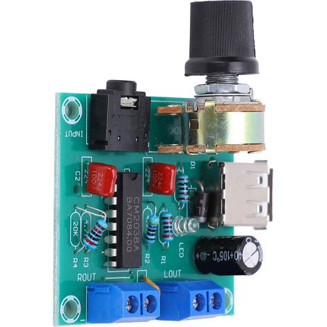 Verstärkerplatinenmodul mit USB-Anschluss und integriertem Überhitzungsschutz PM CM2038 DC2-6V (1/5)