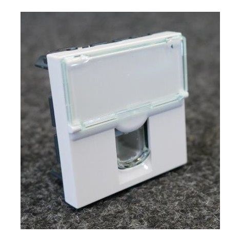 Prise réseau RJ12 blanc 1 poste 2 modules 6 contacts catégorie 3 sans plaque série Mosaic LEGRAND