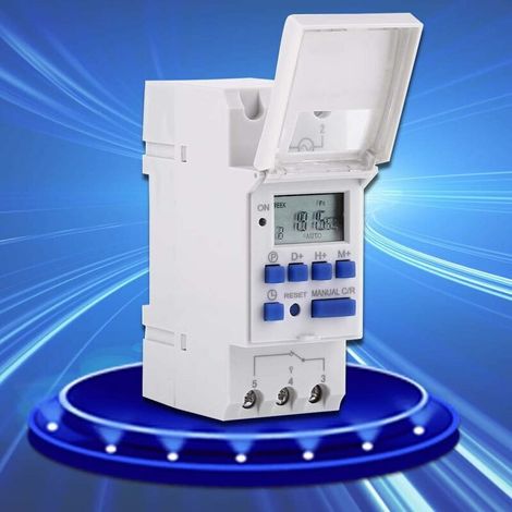 LCD Minuterie Programmateur horaire électrique hebdomadaire Numérique Timer Interrupteur 15A(220V) (1/5)