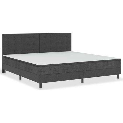 Maison Exclusive - Boxspringbett Dunkelgrau Stoff 200x200 cm