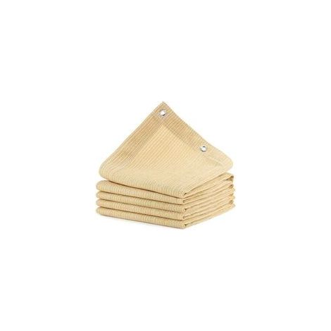 Sable Voile d'Ombrage 2x2m 95% Anti-UV pour Jardin Terrasse Balcon Camping Pergola avec Cordes et Serre-câbles - (1/4)