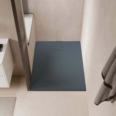 Piatto doccia ultrasottile 90 x 150 cm grigio basalto PIATTO in SoliCast® finitura ardesia (1/5)