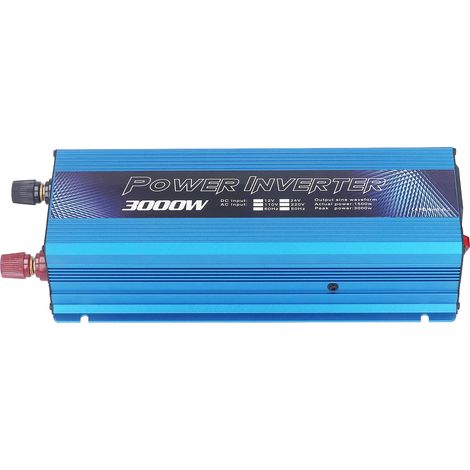 12V auf 220V 3000W Sinus-Wechselrichter für Autos mit USB-Anschluss und Lüfter, Blau, 50Hz (1/5)