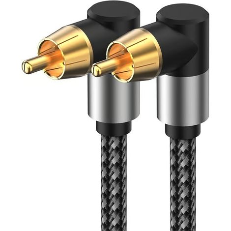 Câble audio coaxial numérique coudé - Connexion TV, SPDIF 5.1 canaux RCA, qualité sonore améliorée et format compact, 10 m (1/5)