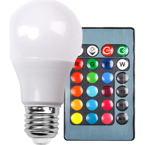Ampoule LED RGB 10W avec Télécommande IR, Lumière Colorée pour Ambiance Fête Maison, AC85-265V (1/4)