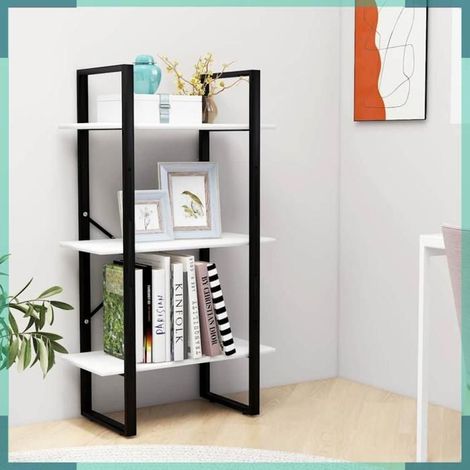 806507 étagère de rangement blanc 60x30x105 cm bois d'ingénierie (1/5)