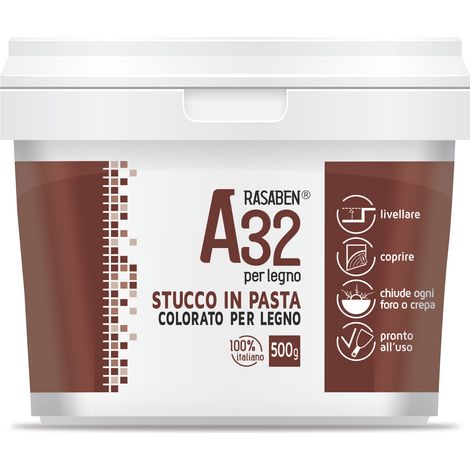 Rasaben STUCCO IN PASTA COLORATO PER LEGNO A32 ROVERE kg. 0,500 12.00 pz