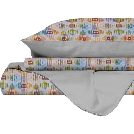 Copripiumino Matrimoniale con Federe Stampato in Puro Cotone Galax (1/3)