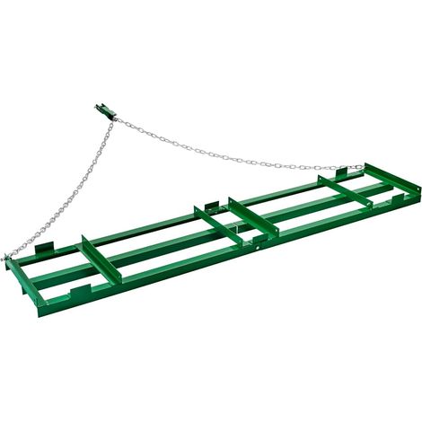 Herse Traînée 2435 x 500 mm Râteau Niveleur Remorquable d'Allée avec Barres et Chaîne 1830 mm, Niveleuse d'Allée de Gravier, Outil de Nivellement, pour VTT, UTV, Tracteur de Pelouse de Jardin (1/5)