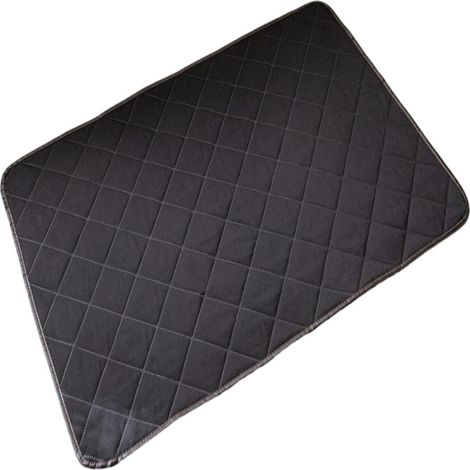 Tapis de couchage pour chien résistant aux morsures, 69 x 99 cm, indestructible, antidérapant, imperméable, lavable et réutilisable, pour cage, intérieur et extérieur, noir. (1/5)