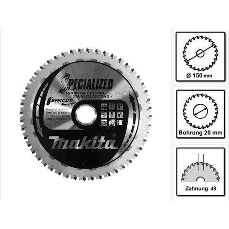Makita MCCS15048E SPECIALIZED EFFICUT Sägeblatt 150 x 20 x 1,1 mm ( B-69331 ) 48 Zähne für Metall