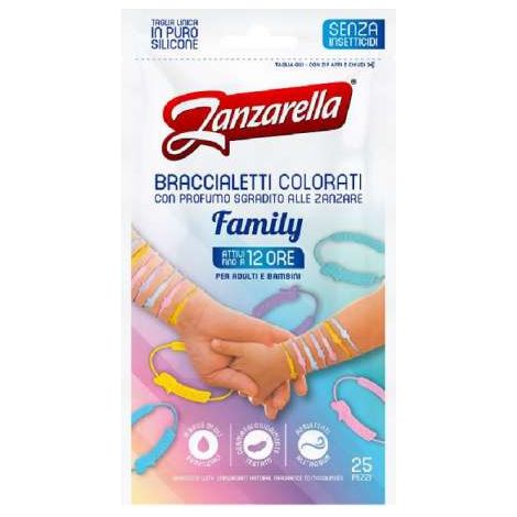 Zanzarella Braccialetti Antizanzare Family - Confezione 25 Pezzi -